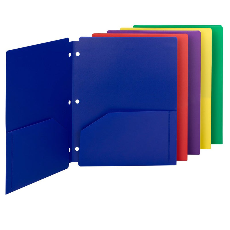 [Australia - AusPower] - Smead Poly Snap-in Two-Pocket Folder, Letter Size, Assorted Colors, 10 per Pack (87939) 