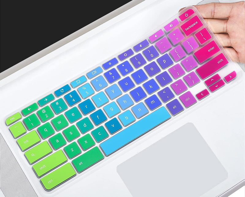 [Australia - AusPower] - Colorful Keyboard Cover for Acer CB3 CB5 CP315 CB515 15.6" Chromebook, Acer Chromebook 15 CB3-531 CB3-532 CB5-571 CP315 CB515 C910 Chromebook(Without Numeric Keypad), Rainbow 
