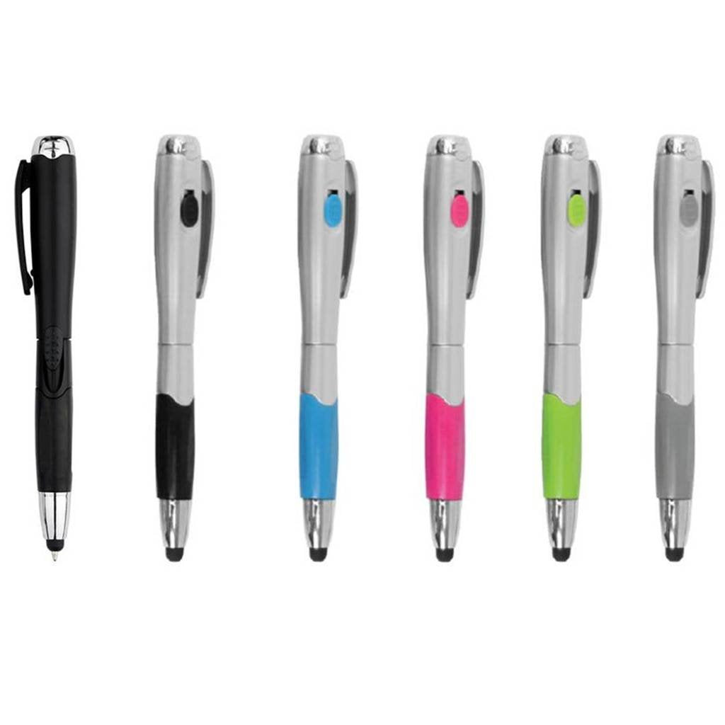 [Australia - AusPower] - SuperPenZ Stylus [6 Pcs], 3-in-1 Universal Touch Screen Stylus + Ballpoint Pen + LED Flashlight for Smartphones Tablets iPad iPhone Samsung etc + 6 Extra Ink 6X_3-in-1 Stylus [N] 