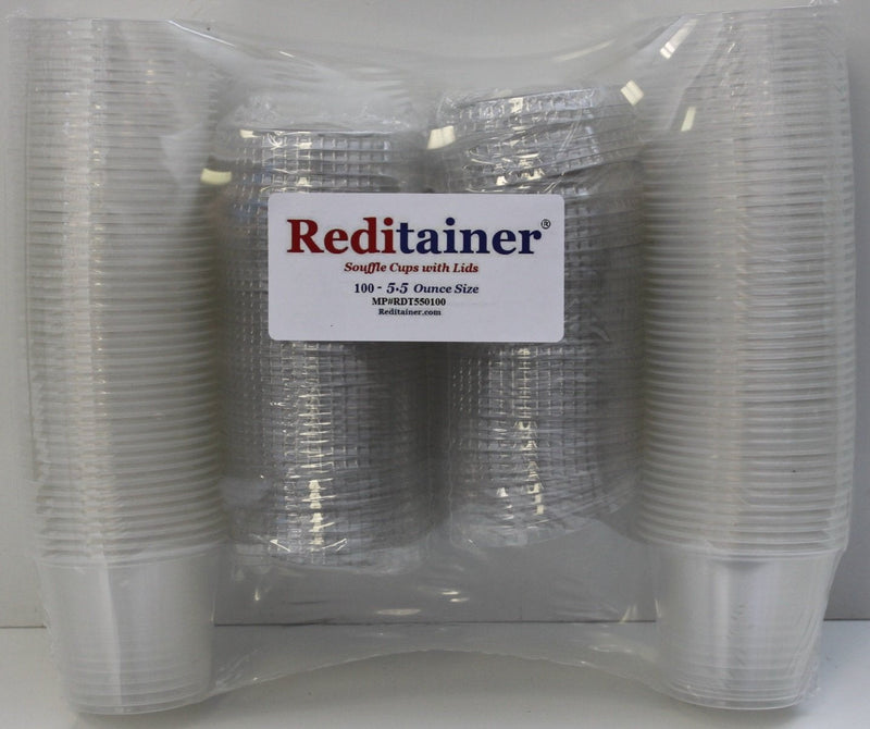 [Australia - AusPower] - Reditainer Jello Shot Souffle Portion Cups with Lids (100, 5.5 ounce) 100 