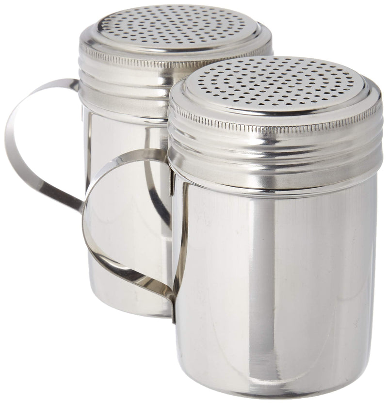 [Australia - AusPower] - Great Credentials Stainless Steel Versatile Dredge Shaker, Salt, Sugar, Shakers 10 Oz. Each Set of 2 With Handle 