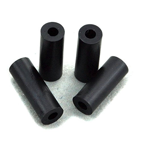 [Australia - AusPower] - 100PCS 20mm Black Nylon Round Spacer, OD 7mm, ID 3.2mm, Not Threaded, for M3 Screws, Plastic. Length 20mm 