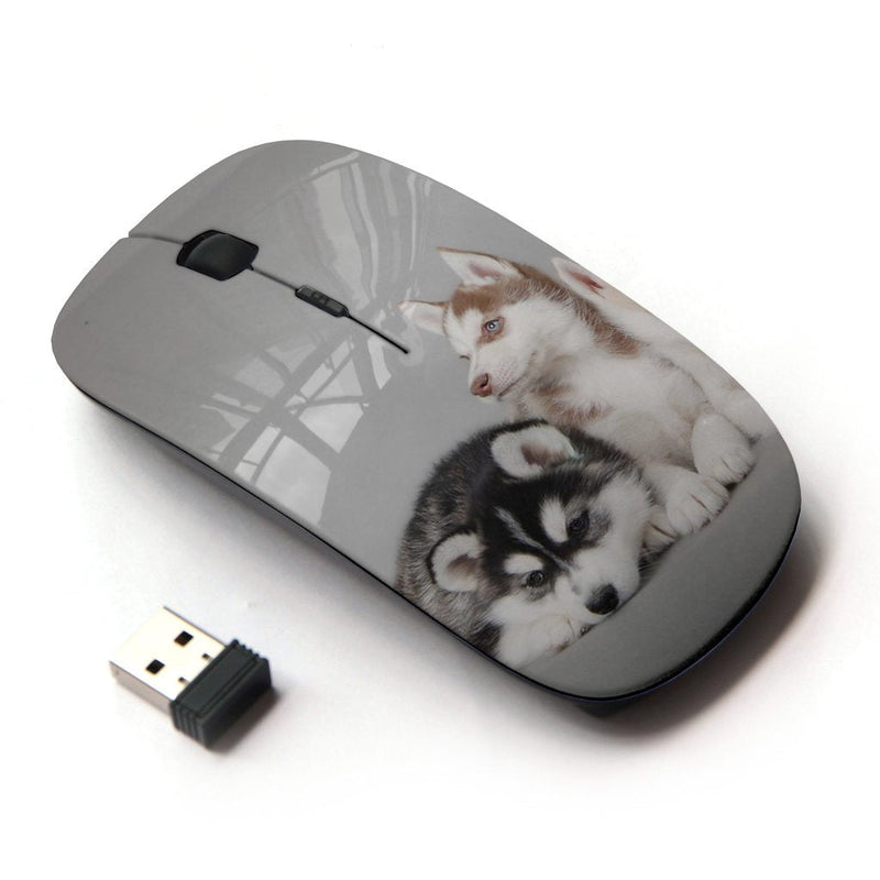 [Australia - AusPower] - KOOLmouse [ Optical 2.4G Wireless Mouse ] [ Husky Siberian Dogs Gray Pack ] 