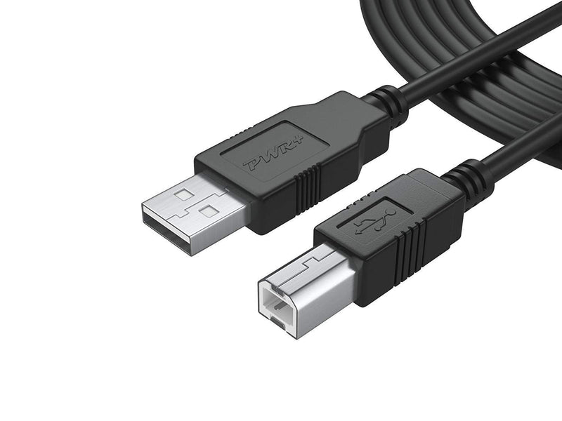 [Australia - AusPower] - Pwr 25Ft Extra Long USB-Printer-Cable 2.0 for HP OfficeJet Envy; Canon Pixma; Epson Workforce, Stylus, Expression Home; Brother; Silhouette Cameo; Dell Scanner Fax High Speed Cord (7.2 m) 