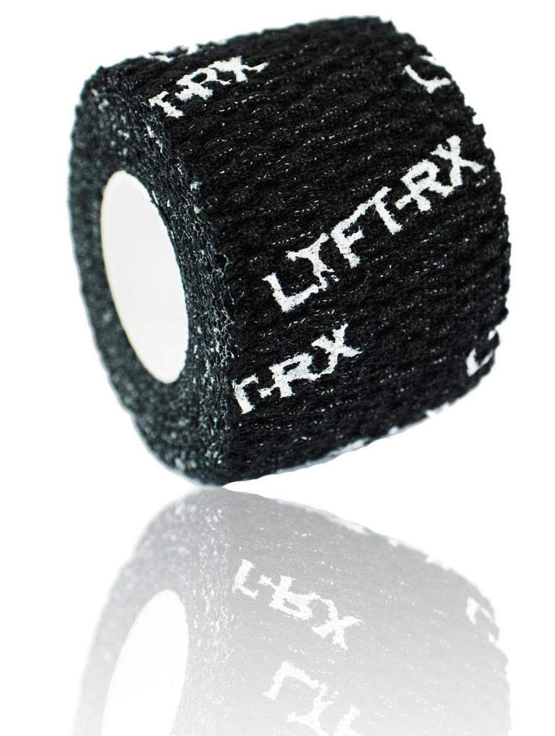 [Australia - AusPower] - LYFT-RX Weightlifting Hook Grip Tape w/Premium Adhesive for Olympic Weight Lift, Crossfit, Lifting & Gym, Stretch Athletic Finger Wrap, Protects Thumb Fingers Hand & Enhances Grip Black 1.5-inch 3 ROLLS 