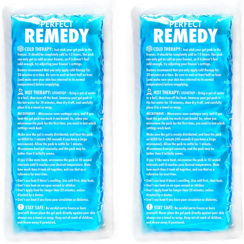 [Australia - AusPower] - Gel Ice Packs for Injuries Reusable Gel (2 Pack) Reusable Hot Pack & Cold Pack Compress for Injury, Pain Relief, Rehabilitation, Flexible Therapy, for Knee, Back, Neck, Wrist, Ankle (Blue) Blue Regular Size Gel Packs 