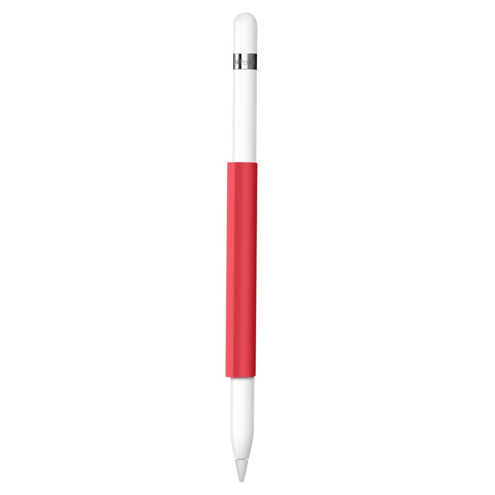 [Australia - AusPower] - FRTMA for Apple Pencil Magnetic Sleeve, Soft Silicone Holder Grip for Apple iPad Pro Pencil, Red (Apple Pencil Not Included) 