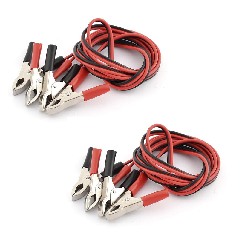 [Australia - AusPower] - uxcell 5A Alligator Clip Double Wire Battery Test Booster Jumper Cable 1.5M Long 2pcs 