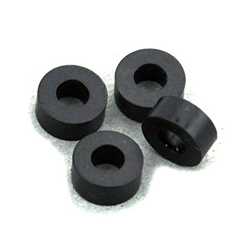 [Australia - AusPower] - 100PCS 2mm Black Nylon Round Spacer, OD 7mm, ID 3.2mm, Not Threaded, for M3 Screws, Plastic. Length 2mm 