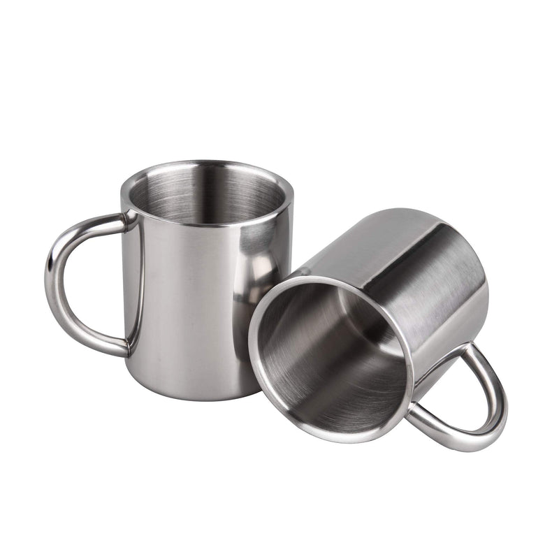 [Australia - AusPower] - IMEEA Coffee Mugs Double Walled Camping Mugs 7.5oz/220ml Stainless Steel Mug with Handle for Kids, Set of 2 