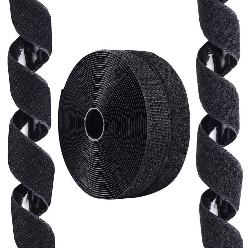[Australia - AusPower] - 1 Inch x 27 Feet Hook and Loop Tape Sticky Back Fastener Roll, Nylon Self Adhesive Heavy Duty Strips Fastener for Home Office School Car and Crafting Organization 