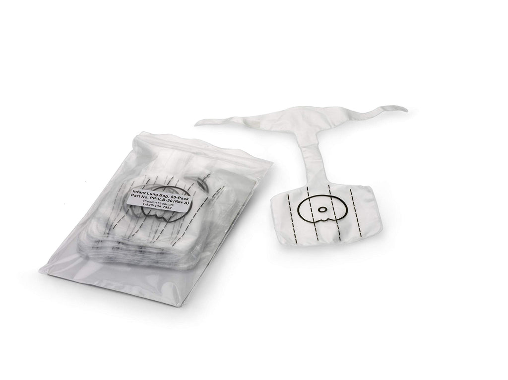 [Australia - AusPower] - Prestan PP-ILB-50 Professional Infant Face-Shield Lung-Bag (Pack of 50) 