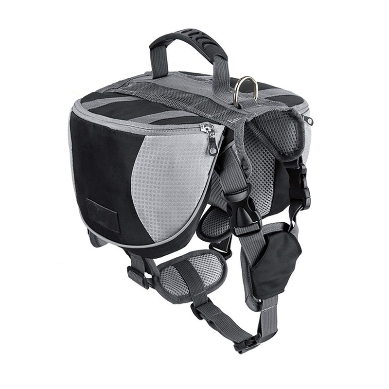 [Australia - AusPower] - Lifeunion Adjustable Service Dog Supply Backpack Saddle Bag for Camping Hiking Training Black Small 