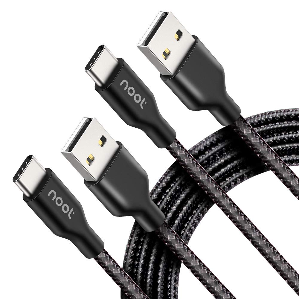 [Australia - AusPower] - noot products 2-Pack Charger Cable for Google Pixel 6/6Pro/5a/5/4a/4/4XL/3a XL/2/2XL/3/3XL Samsung Galaxy S21,S20,S20 FE,S10,S9,S8,A72,A52,A32,A71,A51 Braided 6FT USB Type C to A Fast Charging Cable 