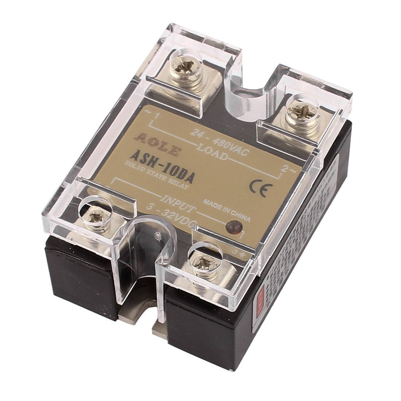 [Australia - AusPower] - uxcell ASH-10DA 4-32VDC to 24-480VAC 10A Single Phase Solid State Relay DC to AC Relay 