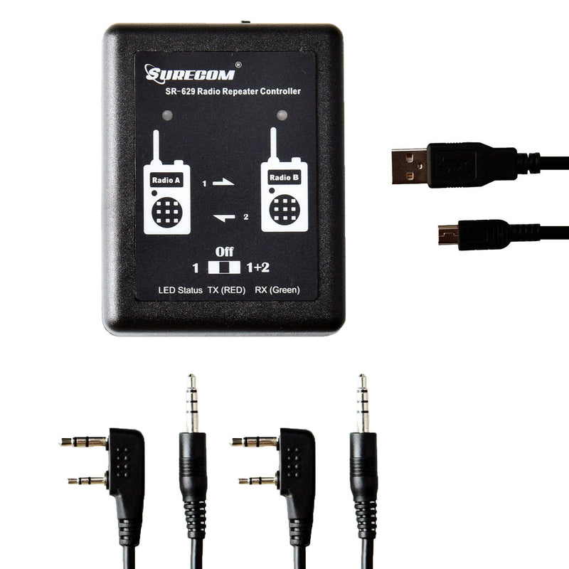 [Australia - AusPower] - Surecom Mcbazel SR-629 2 in 1 Duplex Cross Band Radio Repeater Controller with Radio Cable for Walkie Talkie 