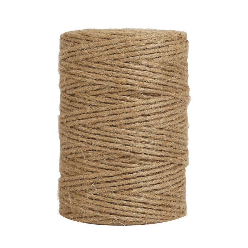 [Australia - AusPower] - Tenn Well Natural Jute Twine, 300Feet 2.32mm 6Ply Craft Jute Rope Heavy Duty Packing String for Gift Wrapping, Crafting and Gardening 1PC/300 Feet 