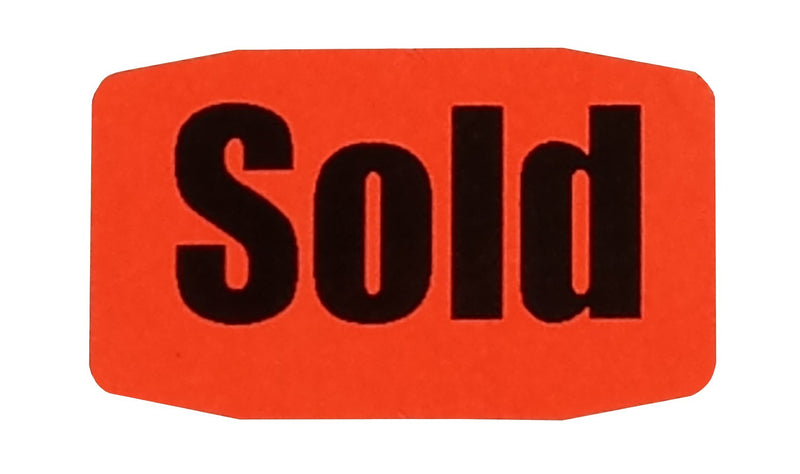 [Australia - AusPower] - Sold Stickers, Fluorescent Red, 1000 