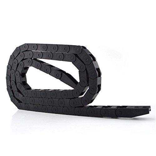[Australia - AusPower] - URBEST Black Plastic Flexible Nested Semi Closed Drag Chain Cable Wire Carrier 1 Meter for Electrical Machines (Small (7x7)) Small (7x7) 
