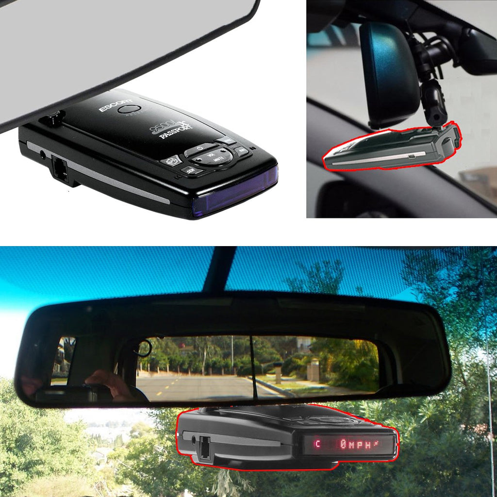 [Australia - AusPower] - AccessoryBasics Car Rearview Mirror Radar Detector Mount for Passport 9500ix 9500i Passport 8500 7500 X50 x70 x80 Solo S2 S3 S4 SC 55 s75 s75g Radar Detectors (not Compatible with Models not Listed) 