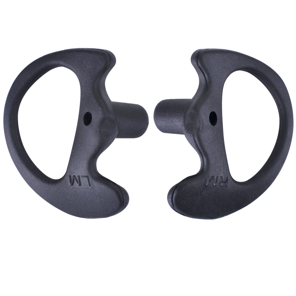 [Australia - AusPower] - KEYBLU Universal Replacement Soft Silicone Open Ear Insert Earmould for Two Way Radio Earpiece Earmold Coil Tube Audio Kits UV-5R UV-B6 BF-888S UV-B5 (Black, 1 Pair Medium) black 