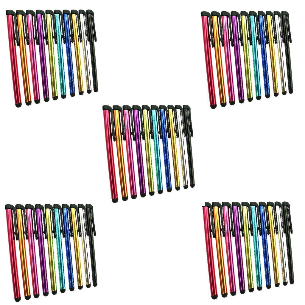[Australia - AusPower] - Metal Stylus Touch Screen Pen Compatible with Apple iPhone 4 4S 5 5S 5C 6 6 Plus iPad Galaxy Tablet Smartphone PDA (50pcs Mixed Colors 50pcs Mixed Colors 
