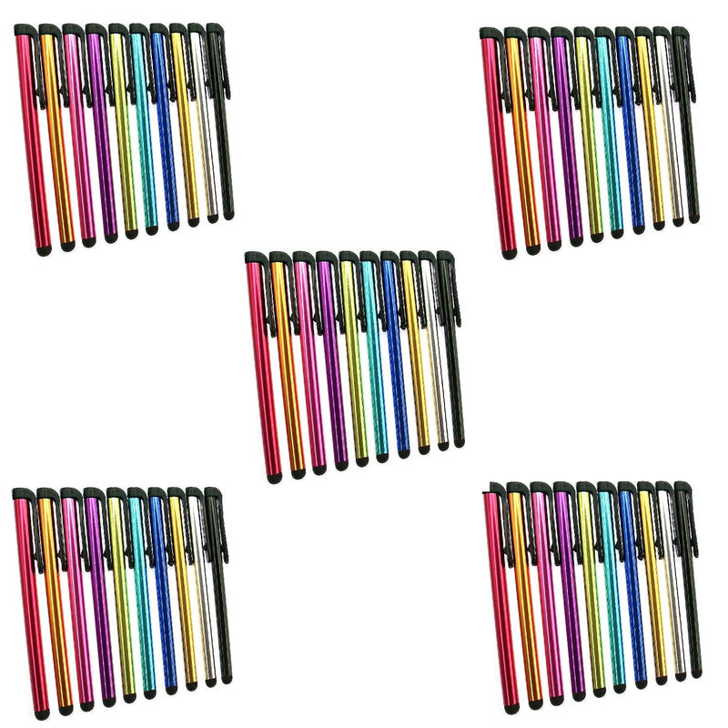 [Australia - AusPower] - Metal Stylus Touch Screen Pen Compatible with Apple iPhone 4 4S 5 5S 5C 6 6 Plus iPad Galaxy Tablet Smartphone PDA (50pcs Mixed Colors 50pcs Mixed Colors 
