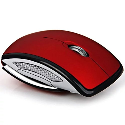 [Australia - AusPower] - weixingu Foldable wireless Mouse Foldable Creative Red Optical Mouse computer mouse 