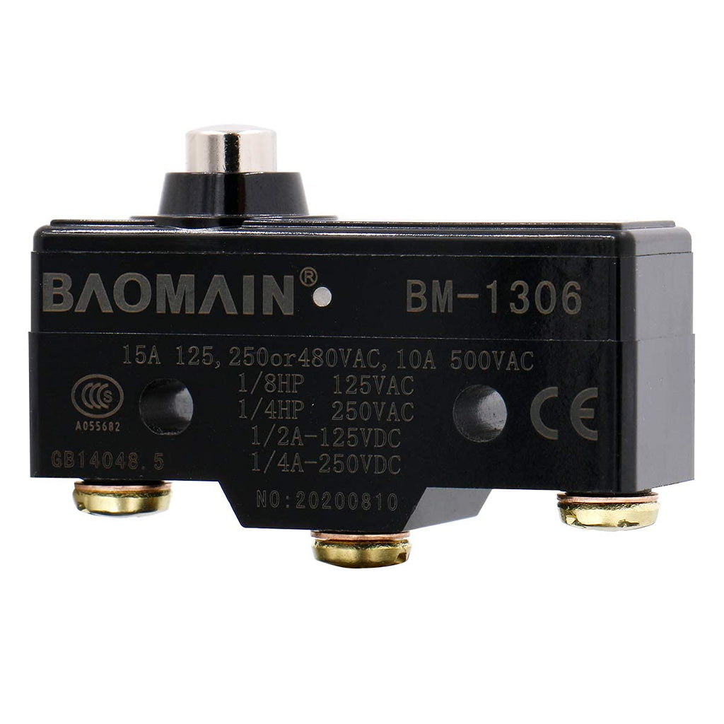 [Australia - AusPower] - Baomain Shortbush Typically 250VAC 15A Micro Switch BM-1306 (TM-1306) CE 
