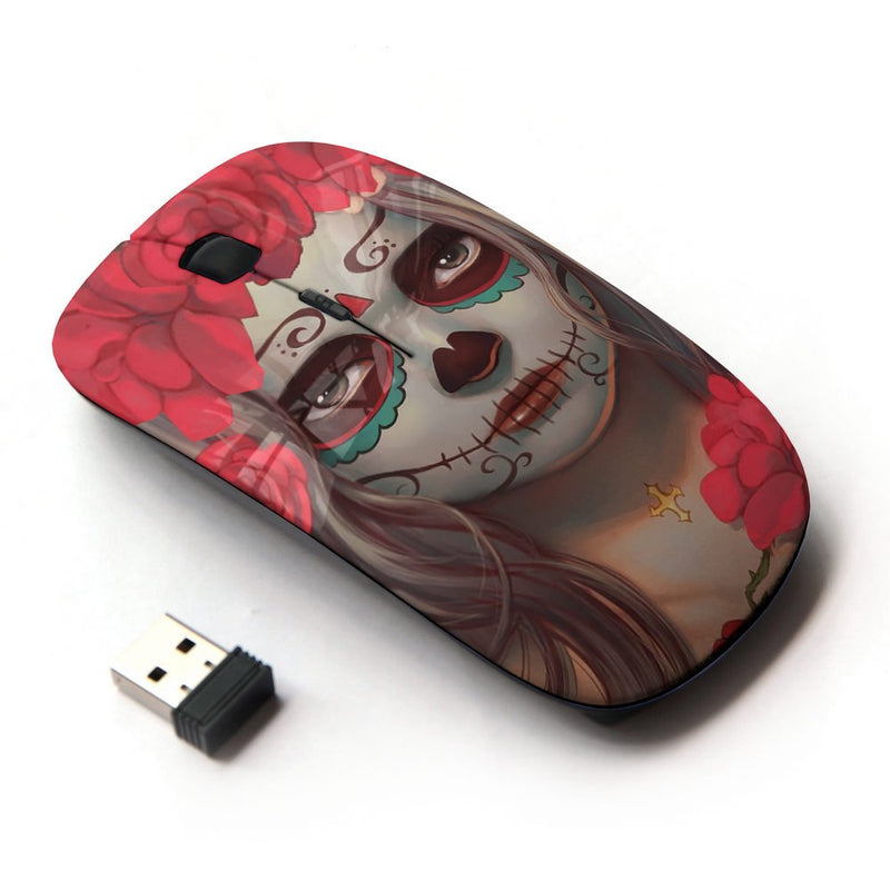 [Australia - AusPower] - KOOLmouse [ Optical 2.4G Wireless Mouse ] [ Candy Skull Woman Pink Pretty ] 