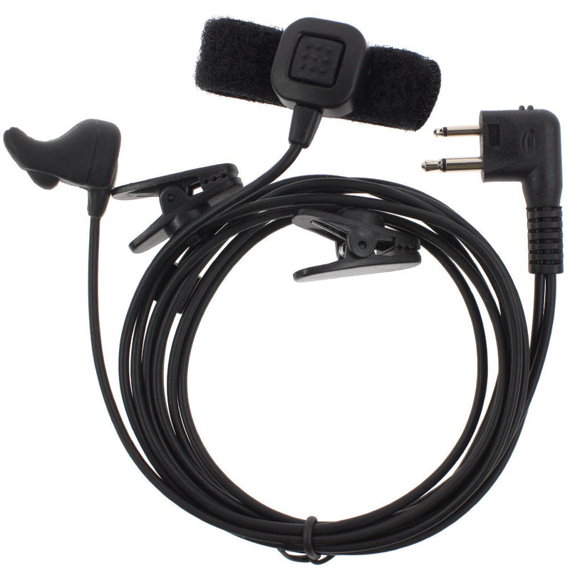 [Australia - AusPower] - KENMAX® 2 Pin Finger PTT Ear Bone Vibration Conduction Headset Earpiece for Walkie Talkie Two Way CB Ham Radio Motorola CLS1410 XTN446 P145 CP200 P040 