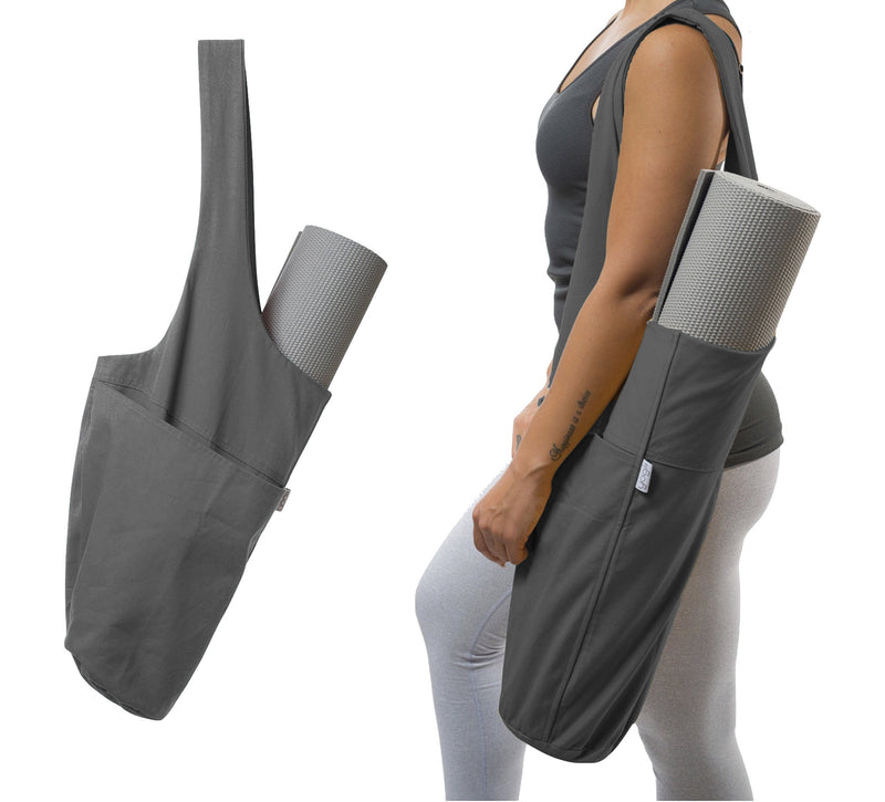 [Australia - AusPower] - Yogiii Yoga Mat Bag | The Original YogiiiTote | Yoga Mat Tote Sling Carrier with Large Side Pocket & Zipper Pocket | Fits Most Size Mats 