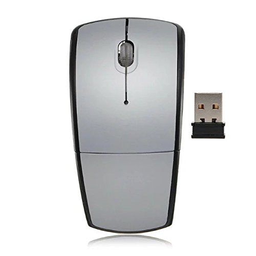[Australia - AusPower] - Foldable 2.4GHz Wireless Mouse Mouse for The PC Computer Mouse Foldable Folding Mouse/Mice + USB 2.0 Receiver for PC Laptop-Silver 