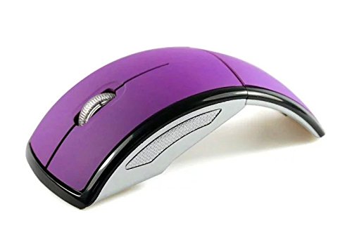[Australia - AusPower] - Foldable Wireless Mouse Mouse for The PC Computer Mouse Foldable Folding Mouse/Mice + USB 2.0 Receiver for PC Laptop-Purple 