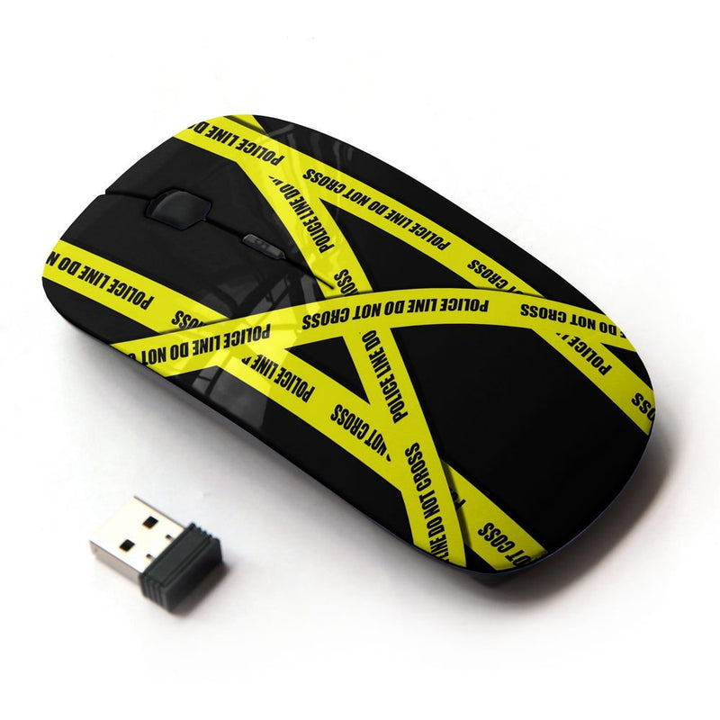 [Australia - AusPower] - KOOLmouse [ Optical 2.4G Wireless Mouse ] [ Don't Go Police Tape Crime Scene Yellow ] 