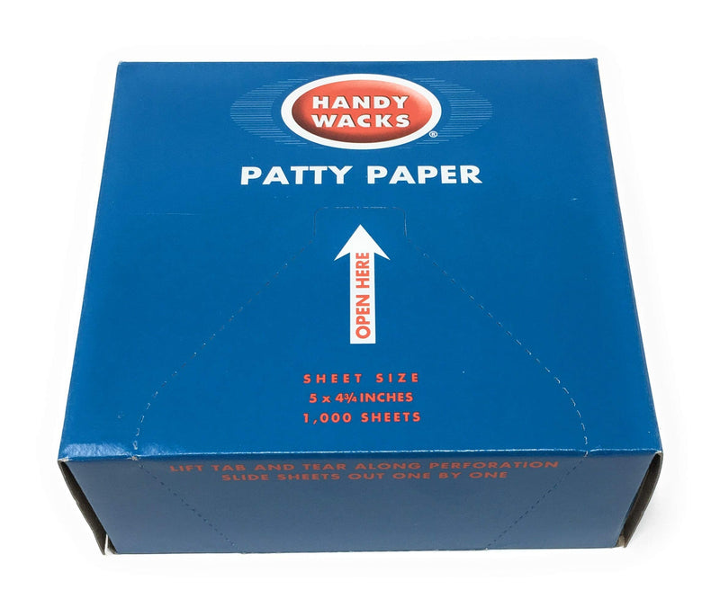 [Australia - AusPower] - Handy Wacks P-50-X, 5x4-3/4-Inch Hamburger Patty Papers, Disposable Meat Butcher Paper Sheets, 1000-Piece Pack White 