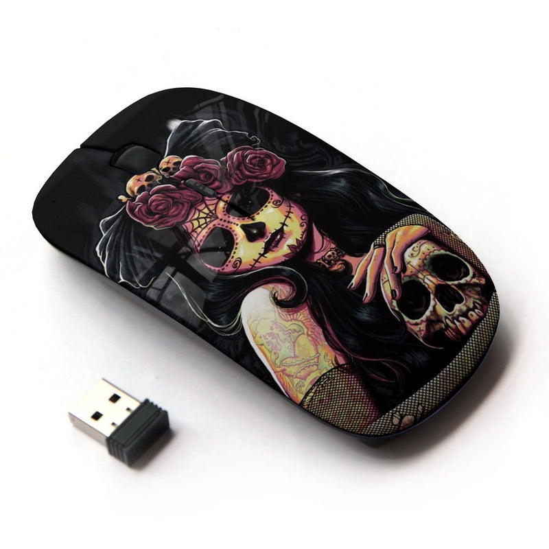 [Australia - AusPower] - KOOLmouse [ Optical 2.4G Wireless Mouse ] [ Black Rose Skull Death Candy Skull ] 