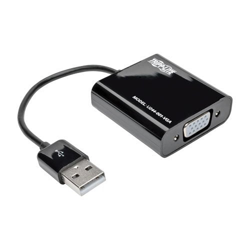 [Australia - AusPower] - Tripp Lite USB to VGA Adapter Multi Monitor External Video Converter, Built-in USB Type-A 2.0 Cable, 1080p @ 60Hz -Windows, Mac & Ubuntu Compatible, 3-Year Warranty (U244-001-VGA) VGA w/ Built-in Cable 