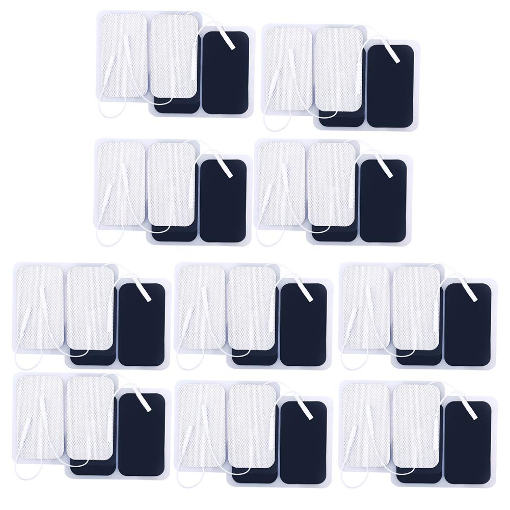 [Australia - AusPower] - TENS Unit Replacement Pads, 40 Pcs 2" x 3.5" TENS Unit Pads, Large Rectangular Electrodes Pads for Electrotherapy EMS Massager 