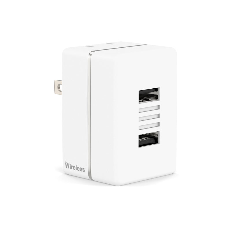 [Australia - AusPower] - Just Wireless USB Wall Charger Dual Port 20W/4.2A Universal Phone Charger for Apple and Android Cell Phones and Devices (iPhone XS, XS Max, XR, X, 8, 8 Plus, 7, 6S, iPad, iPod, Samsung Galaxy) - White 20 Watts / 4.2 Amp 