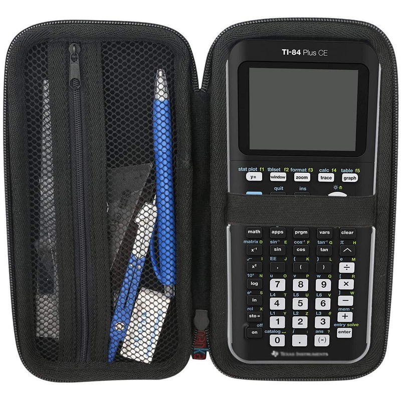 [Australia - AusPower] - Khanka Hard Travel Case Replacement for Texas Instruments TI-84 Plus CE Graphing Calculator Mesh Pocket for Other Accessories 