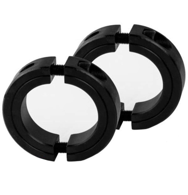 [Australia - AusPower] - Jeremywell 1-1/4" Bore Double Split Shaft Collar Black Oxide Set Screw Style (2 PCS) 