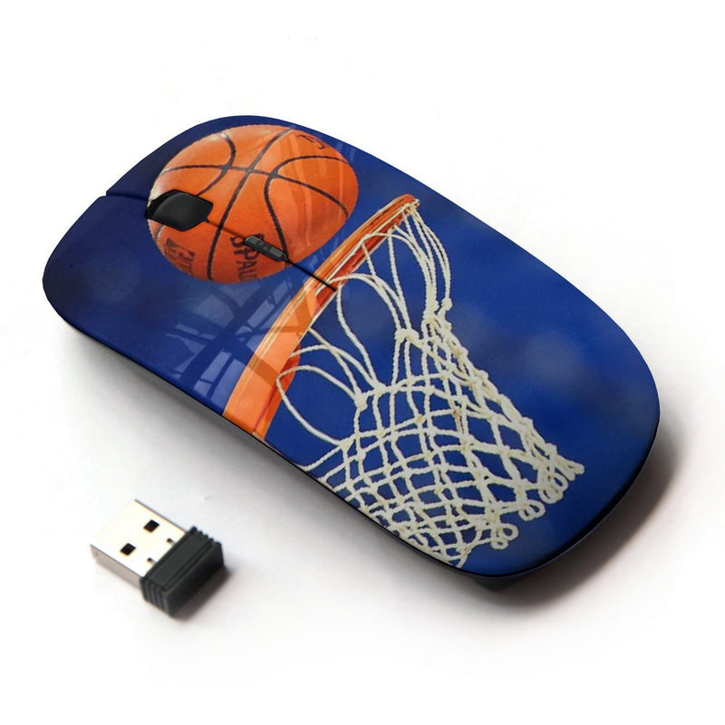 [Australia - AusPower] - Graphic4You Basketball Sports Doughnut Ergonomic Wireless Mouse with Nano Receiver 