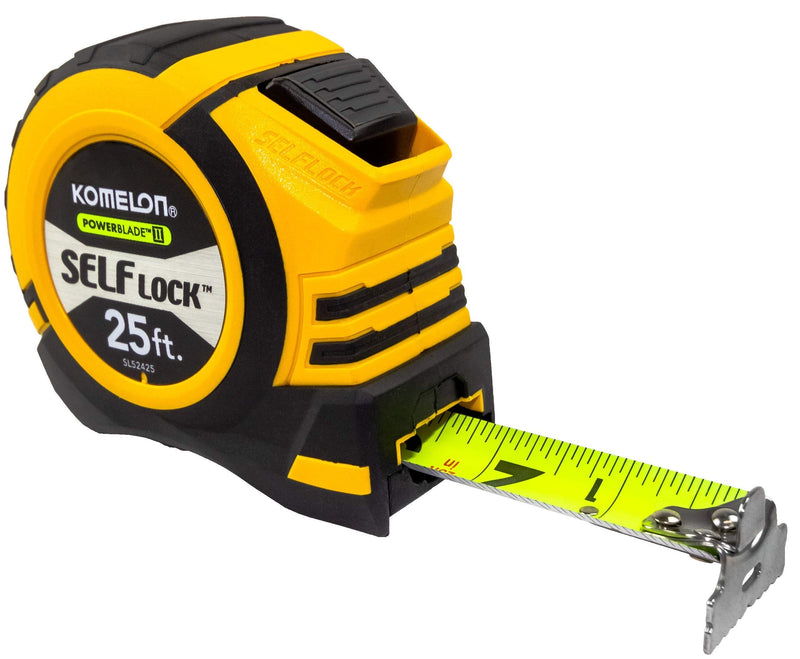 [Australia - AusPower] - Komelon SL52425; 25' x 1.06" Self-Lock Powerblade II Tape Measure, Yellow/Black 
