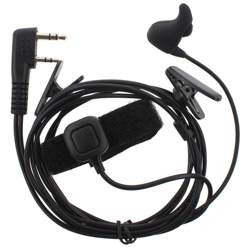 [Australia - AusPower] - TENQ 2 Pin Ear-Vibration Earbone Earpiece Headset with Finger PTT for Kenwood TK-2107 Hytera TC-268 