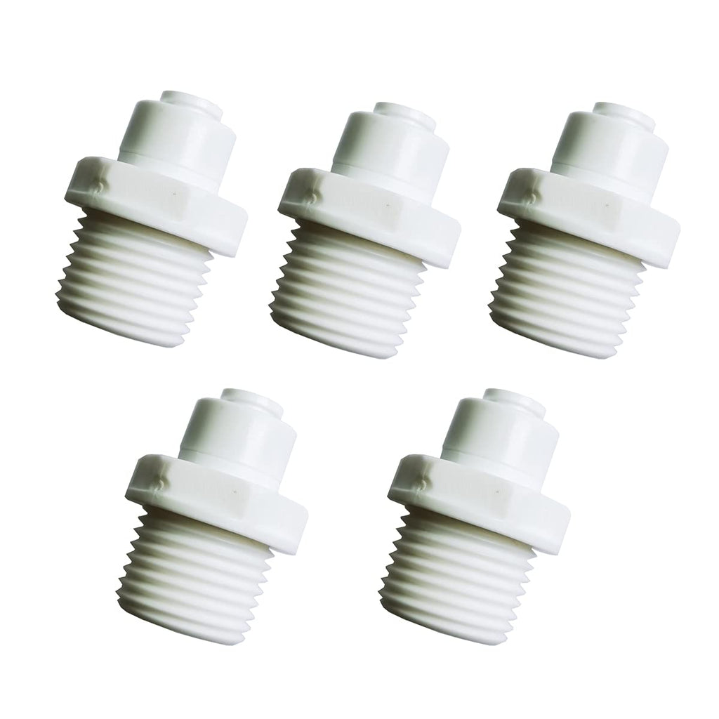 [Australia - AusPower] - YZM 1/2" Male Thread x 1/4" OD tube Quick Connector fittings Water Purifiers Filters Reverse Osmosis Systems accessories set of 5. straight,1/2" Male x 1/4" OD tube 