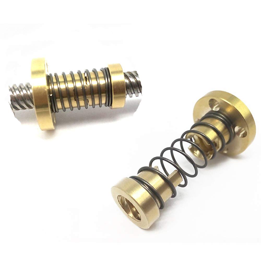 [Australia - AusPower] - Wangdd22 1pcs T8 Anti backlash Spring Loaded Nut Elimination Gap Nut for 8mm Acme Threaded Rod Lead Screws 