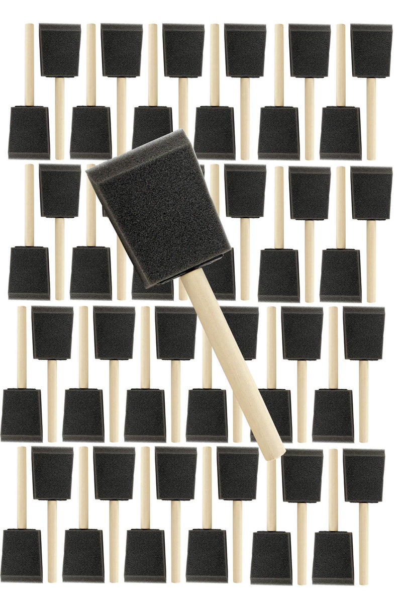 [Australia - AusPower] - Pro Grade - Foam Brushes - 2 Inch - 48 Piece Poly Foam Brush Set 