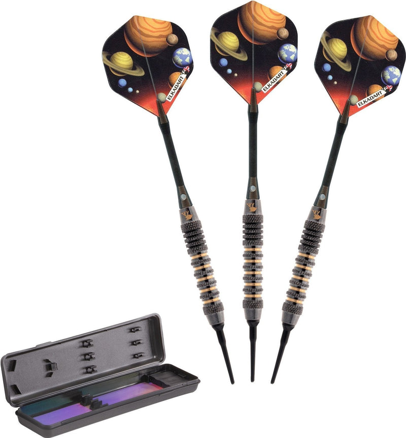 [Australia - AusPower] - Elkadart Orbital Soft Tip Darts with Storage/Travel Case Ringed (18 Grams) 