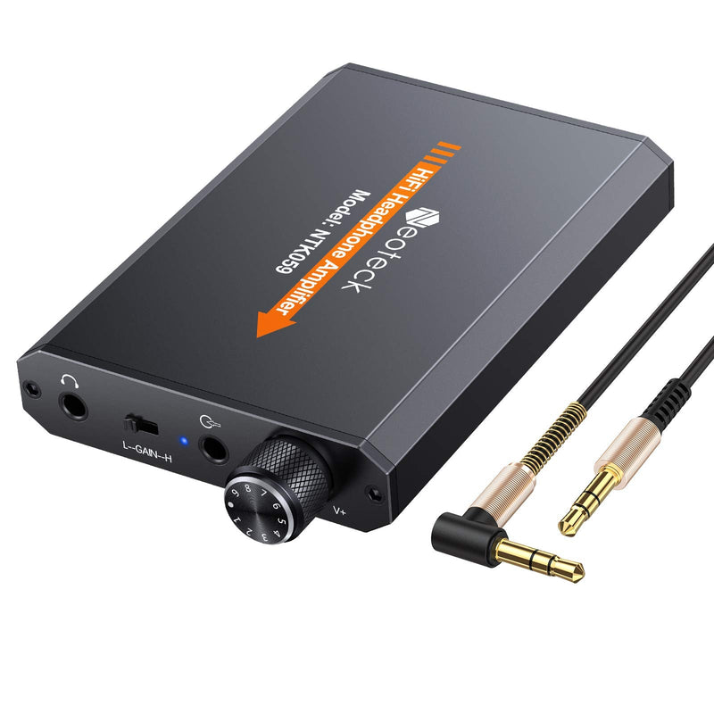 [Australia - AusPower] - Neoteck Portable 3.5mm Headphone Amplifier Two-Stage Gain Switch, 16-150 Ohm, Aluminum Matte Surface Black 